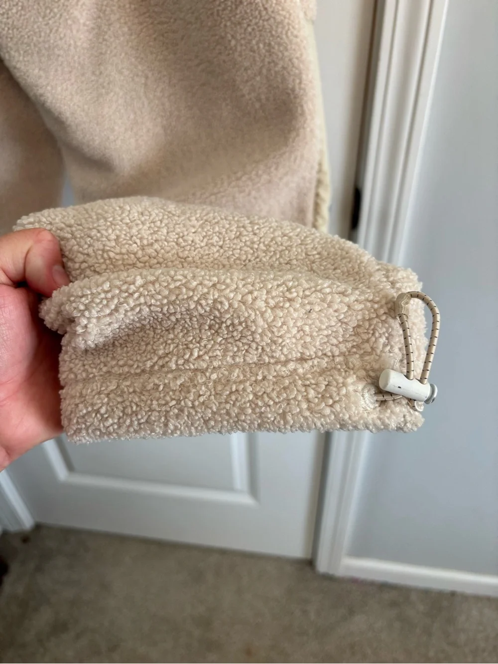Cozy Cream Sherpa joggers Pants